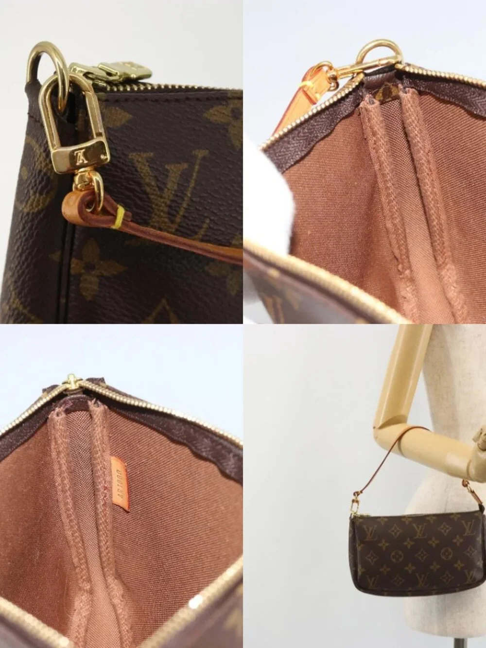 LOUIS VUITTON Monogram Pochette Accessoires Accessory Pouch M51980 Auth 187690V